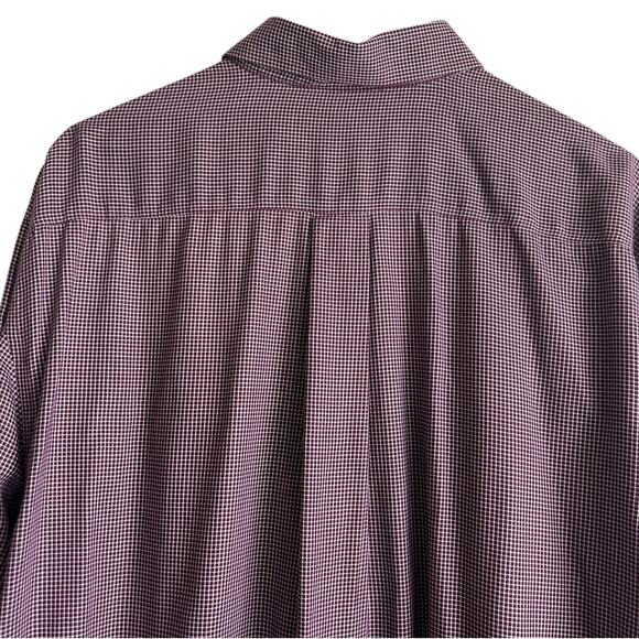 Daniel Cremieux Men Shirt XL Maroon Check Button Up Casual Preppy Office Travel - Picture 5 of 11